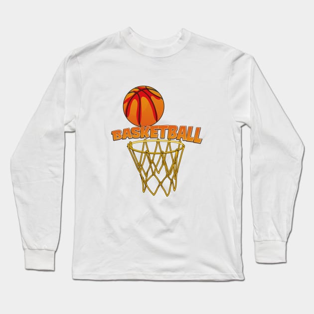 Basketball Long Sleeve T-Shirt by nickemporium1